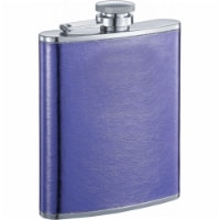 Violet Purple Leather Liquor Flask - 6 oz