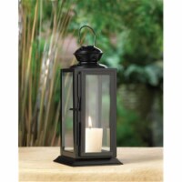 Tall Black Starlight Candle Lantern