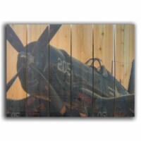 33 x 24 WWII Corsair Inside & Outside Full Color Cedar Wall Art