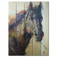 28 x 36 Black Stallion Inside & Outside Full Color Cedar Wall Art