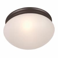 5 x 9 in. Essentials 2-Light Flush Mount, Oil Rubbed Bronze