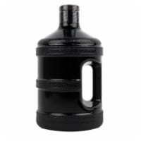 1 gal Round Water Bottle with 48 mm Cap, Black