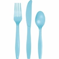 Group Pastel Blue Assorted Cutlery, Pack of 12 - 18 Per Pack