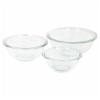 Pyrex 6001001 CLR Pyrex 3 piece Mixing Bowl Set - Pack of 2