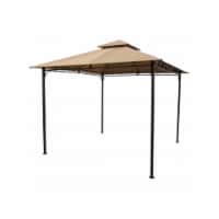 Square Vented Canopy Gazebo, Khaki