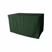 TCpop-fit-48x24x30-GreenHuP20 1.67 lbs Polyester Poplin Fitted Tablecloth, Hunter Green