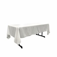 TCpop60x120-WhiteP11 Polyester Poplin Rectangular Tablecloth, White - 60 x 120 in.