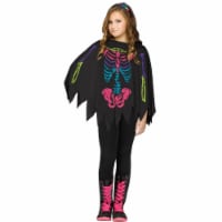 Poncho Skeleton Color Child Up To Costume