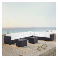 Biscayne 8 Person Outdoor Wicker Seating Set - White