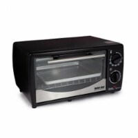Toaster Oven Broiler with Stainless Steel Front, 9 Ltr, Black