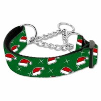 Santa Hats Nylon Ribbon Collar Martingale Medium
