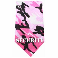 Security Screen Print Bandana, Pink Camo