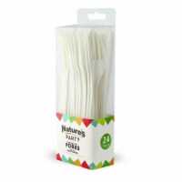 Natures Party 8NPCVPL811-nparty046 7 in. Cornstarch Fork Spoon, White