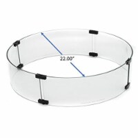 AZ Patio Heaters AWS-RND22 22 in. Round Glass Wind Screen, Clear