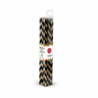 Natures Party 8NPCHP21KB-nparty045 8 in. Paper Straws with Bees Wax Coating, Kraft & Black