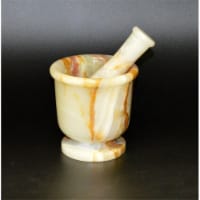Marble Crafter MO97B-LG 5 in. Classic Style Mortar & Pestle Set, Light Green Onyx