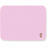 Spencers 220-1-PI Pink Thermal Receiving Blanket with Bear Applique - 30 x 40 in.