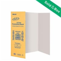 Bazic 5033 36'' X 48'' White Tri-Fold Corrugated Presentation Board Case of 24
