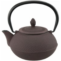 Creative Home 73479 30 oz Kyusu Cast Iron Tea Pot - Brown