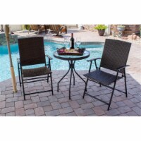 AZ Patio Heaters AW-085 Dark Brown Wicker Patio Set