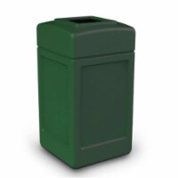 DCI Marketing 732836 55 gal Square Waste Containers - Green