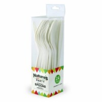 Natures Party 8NPCVPL833-nparty048 7 in. Cornstarch Spoon, White