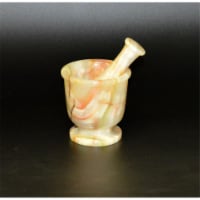 Marble Crafter MO96B-LG 4 in. Classic Style Mortar & Pestle Set, Light Green Onyx