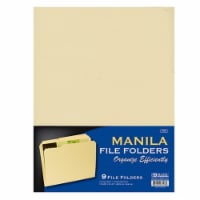 Bazic 3103 1/3 Cut Letter Size Manila File Folder (9/Pack) Case of 48 Perspective: Main
