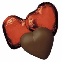 Chocolate Chocolate 310125 Dark Chocolate Hearts in Red Foil - Pack of 50