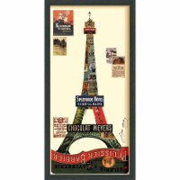 Empire Art Direct DAC-034-3317B Eiffel Tower - Dimensional Art Collage Hand Signed by Alex Ze