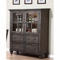 Sunset Trading Shades of Gray One Piece China Cabinet