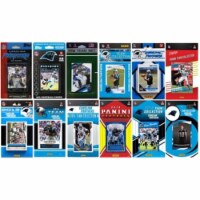 C & I Collectables PANTHERS1217TS NFL Carolina Panthers 12 Different Licensed Trading Card Te