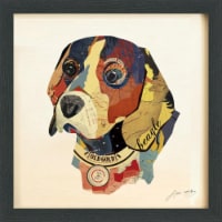Empire Art Direct DAC-076-1717B Beagle - Dimensional Art Collage Hand Signed by Alex Zeng Fra