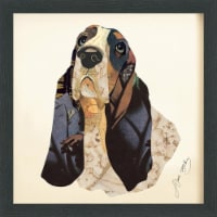 Empire Art Direct DAC-087-1717B Basset Hound - Dimensional Art Collage Hand Signed by Alex Ze