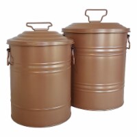 Houston International Trading 6515E GC S-2 Enameled Galvanized Steel Storage Container - Set Perspective: Main