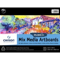 Canson 2005760 9 x 12 in. Plein Air Mix Media Art Board Pad - 10 Boards, White