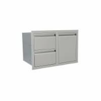 RCS VDCL1 Valiant Stainles Steel Enclosed Double Drawer & LP Bottle Storage
