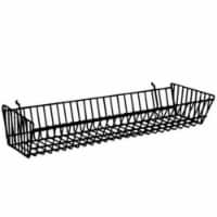 AMKO BSK12-WTE 24 x 10 x 5 in. Double Sloping Basket, White