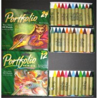 Crayola 3624C Portfolio Oil Pastels Water-Soluble Pastel - 24 Piece Set