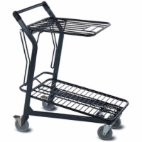 Versacart Systems 254321 EZ-Tote 580 Retractable Stocking & Customer Cart, Dark Gray