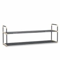 Home-Complete HC-2101 Shoe Rack with 2 Shelves-Two Tiers for 12 Pairs