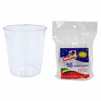 DDI 2184728 2 oz. Clear Plastic Shot Cup Tumblers 16-Packs Case of 36