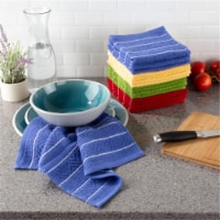 10-Pack: Absorbent 100% Cotton Kitchen Dish Cloths 12x12 Face Wash Cloth  Assorted Colors, 1 unit - Fry's Food Stores