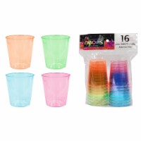 DDI 2184731 2 oz. Neon Plastic Shot Cup Tumblers 4 Assorted Colors 16-Packs Neons Case of 36