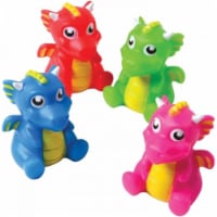 US Toy 4645 Vinyl Dragon Toy - 4 Assorted Color