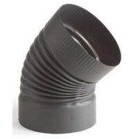 Selkirk Corporation 2711 7 Inch Heat-fab 22-ga Welded Black Stovepipe 45 Deg Corrugated No