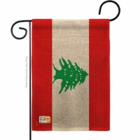 Breeze Decor BD-CY-G-108243-IP-DB-D-US15-BD 13 x 18.5 in. Lebanon Burlap Flags of the World N