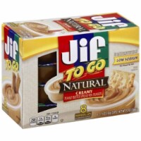 J.M. Smucker SMU24307 12 oz Jif Natural Creamy Spread Peanut Butter - Pack of 8