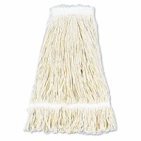 Boardwalk BWK424CCT 24 oz Cotton Pro Loop Web & Tailband Wet Mop Head, White
