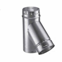 M&G DuraVent 68582 5 x 4 in. Type B Gas Vent Wye, Double Wall with 45deg Branch